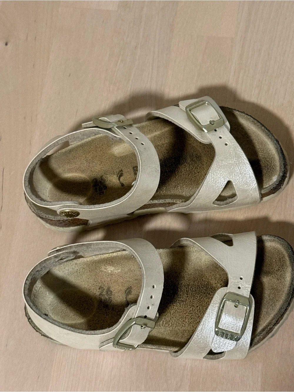 Birkenstock Girls Rio Sandals Graceful Pearl Size 26 White Pearl Buckle